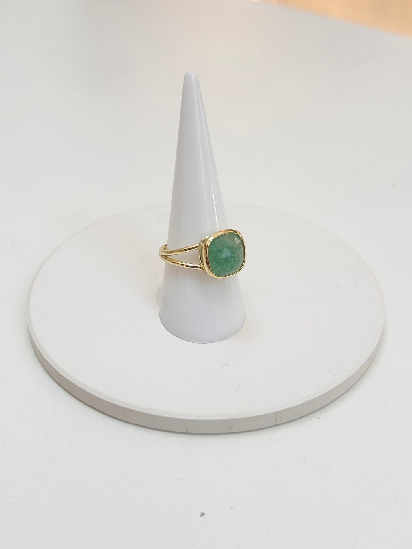 
                  
                    Green Jade Squared Adjustable Ring
                  
                