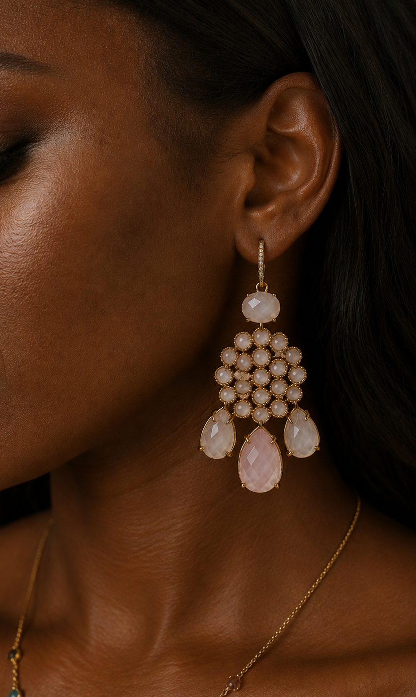 
                  
                    Rose Quartz Soleya Earrings
                  
                