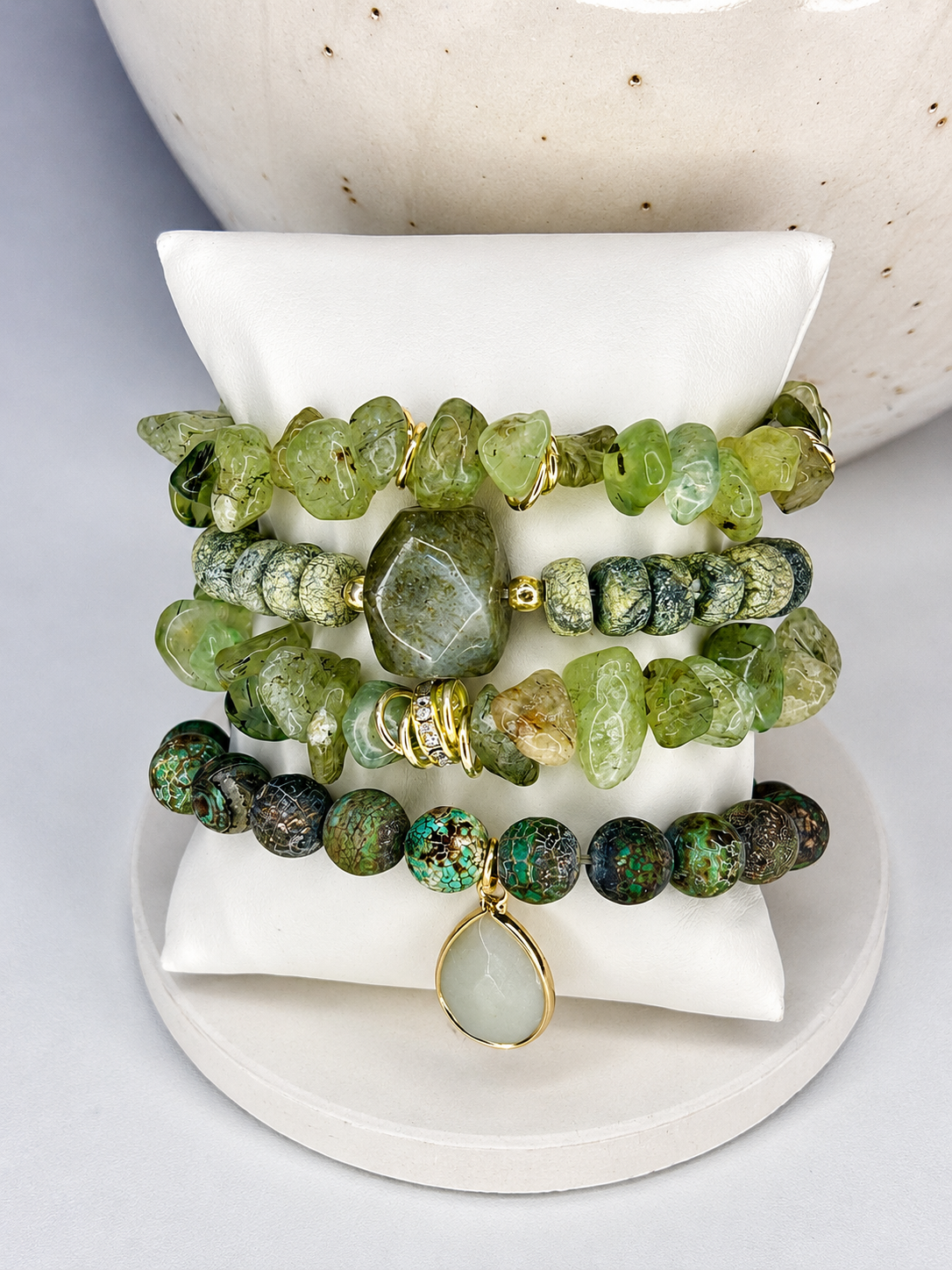 
                  
                    Moss Grove Stone Mix Elastic Bracelet Stackable Sets
                  
                
