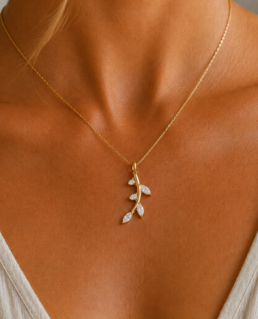 
                  
                    Ivy Leaf Necklace – Waterproof Gold Botanical Necklace
                  
                