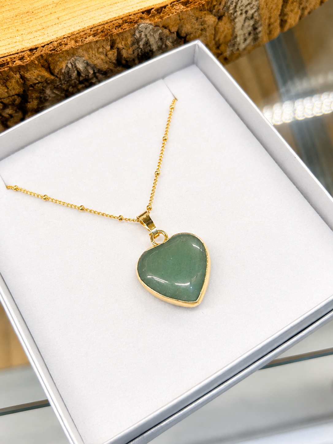 
                  
                    Green Jade Heart Necklace
                  
                