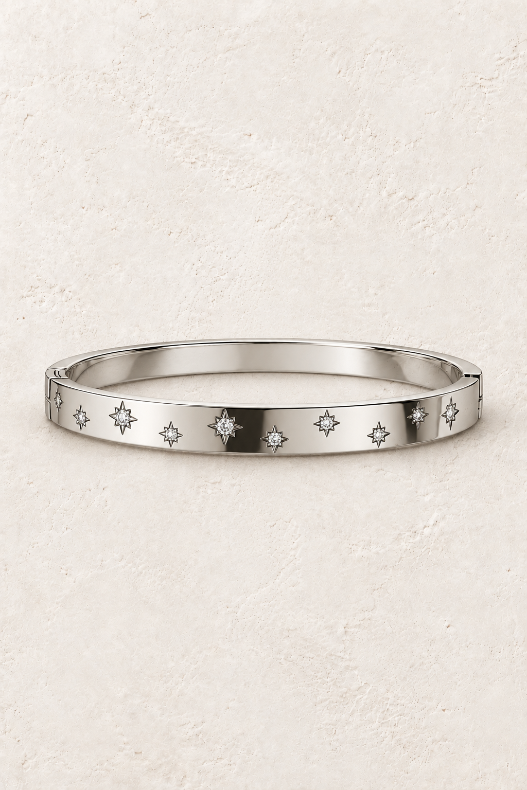 
                  
                    Silver Starburst Mini Crystal Bangle | Waterproof
                  
                