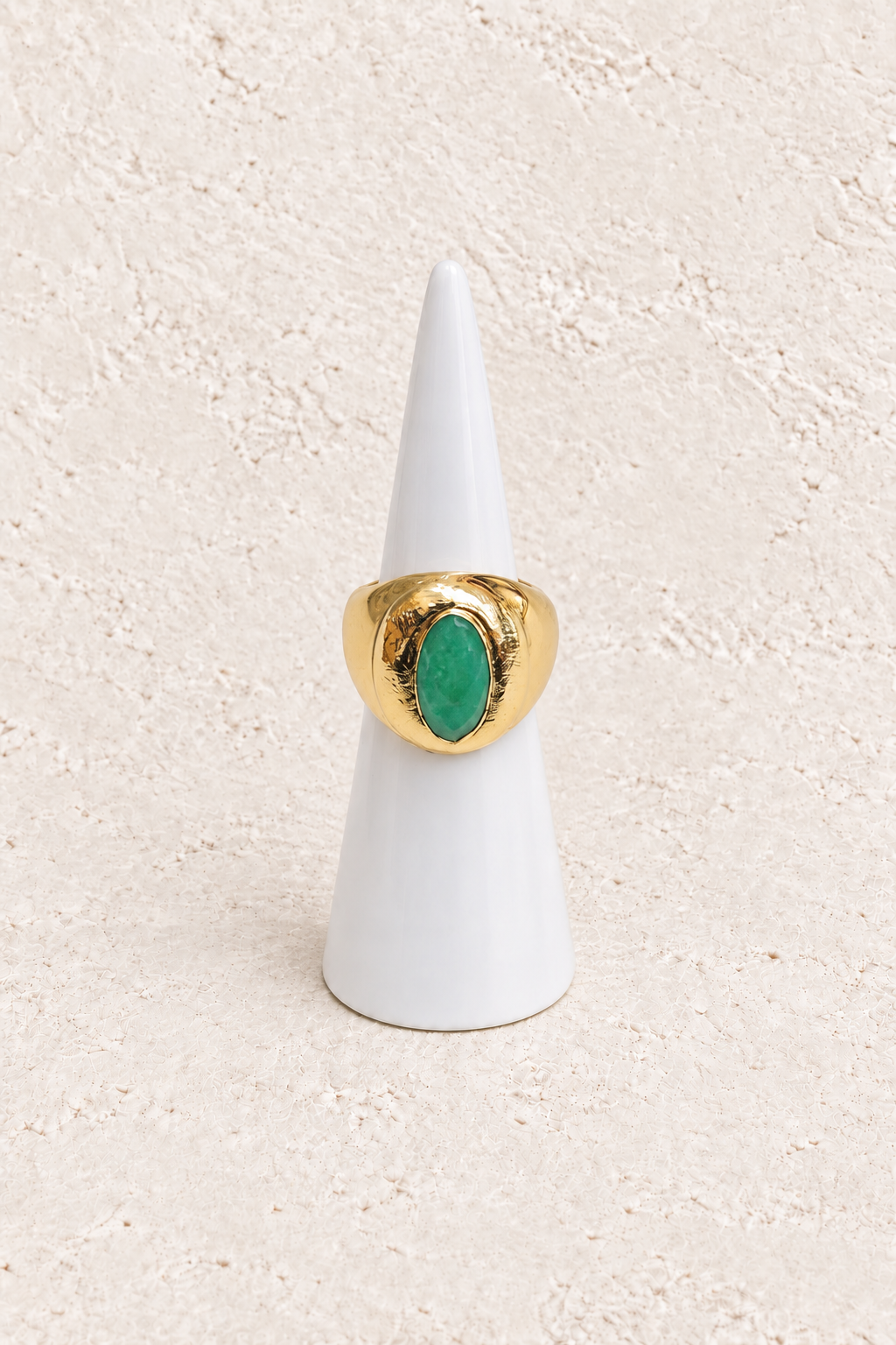 
                  
                    Green Jade Oval Adjustable Ring
                  
                