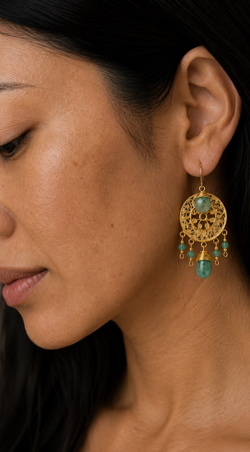 
                  
                    Amazonite Soleil Earrings
                  
                