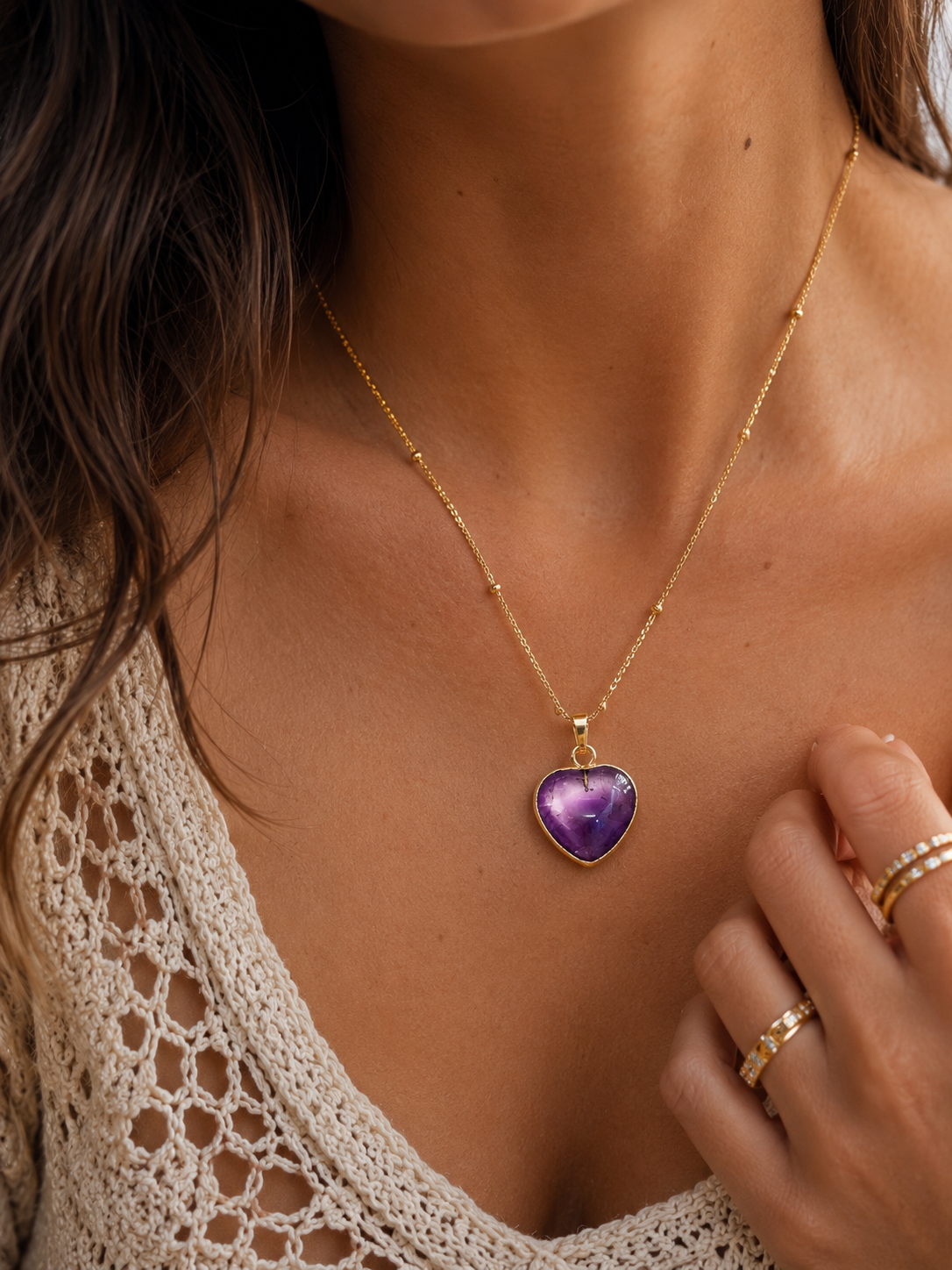 
                  
                    Amethyst Heart Necklace
                  
                