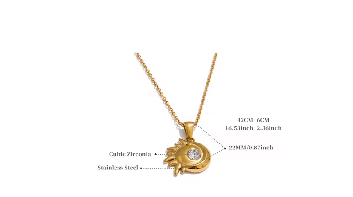 
                  
                    Gold Plated Stainless Steel Waterproof & Tarnish-Free Necklaces- Boho Jewellery For Everyday Wear
                  
                