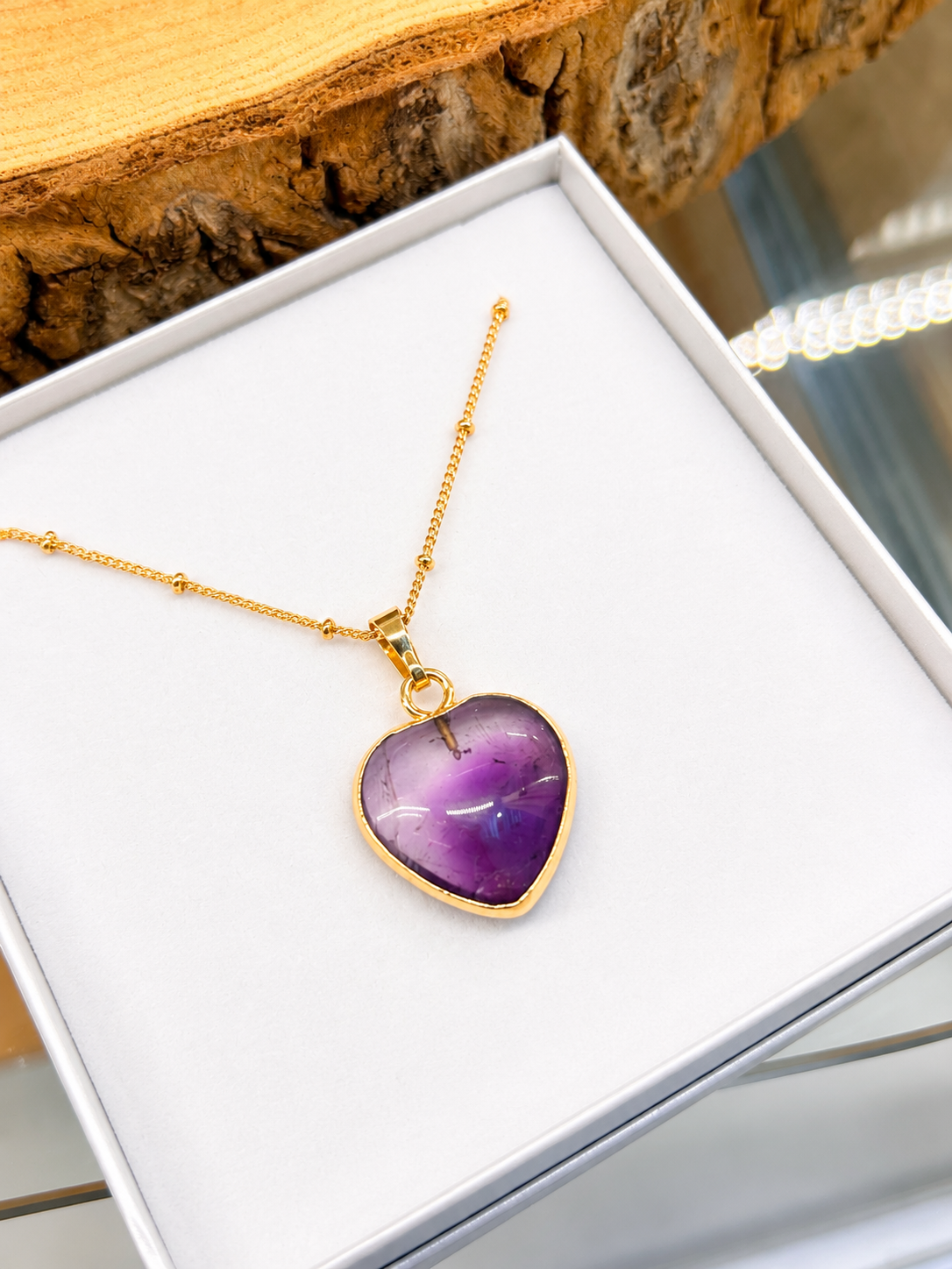 
                  
                    Amethyst Heart Necklace
                  
                