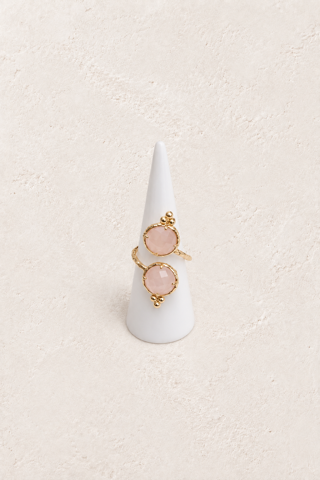 
                  
                    Rose Quartz Double Pendant Adjustable Ring
                  
                