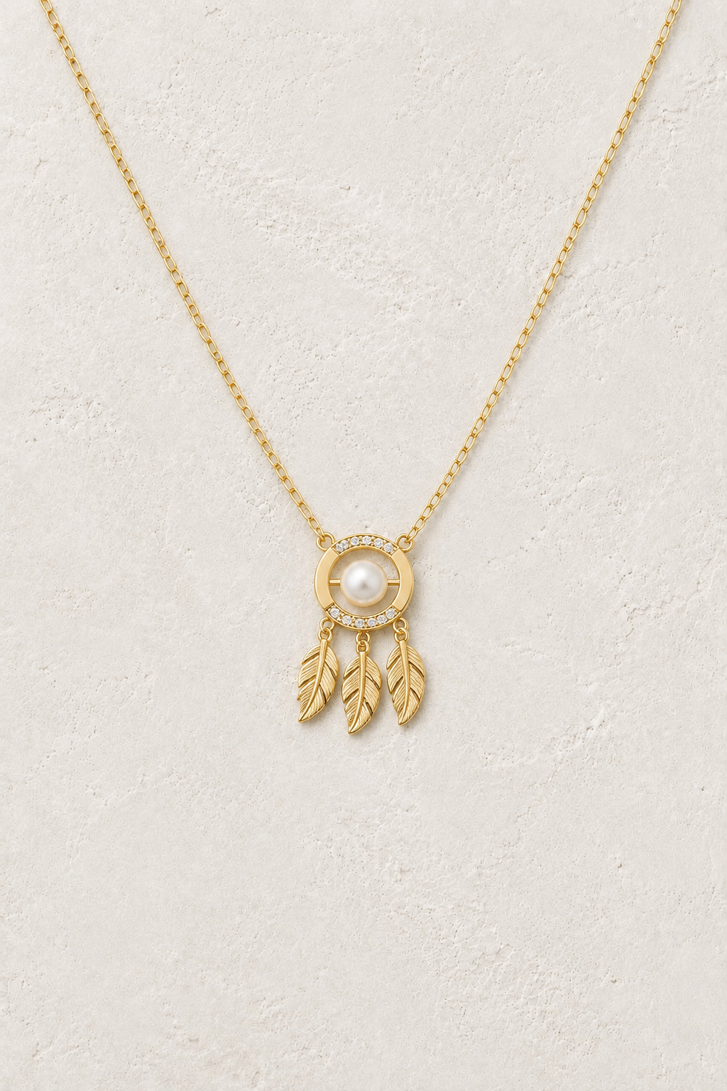
                  
                    Amara Dreamcatcher Pearl Necklace – Waterproof & Tarnish-Free
                  
                