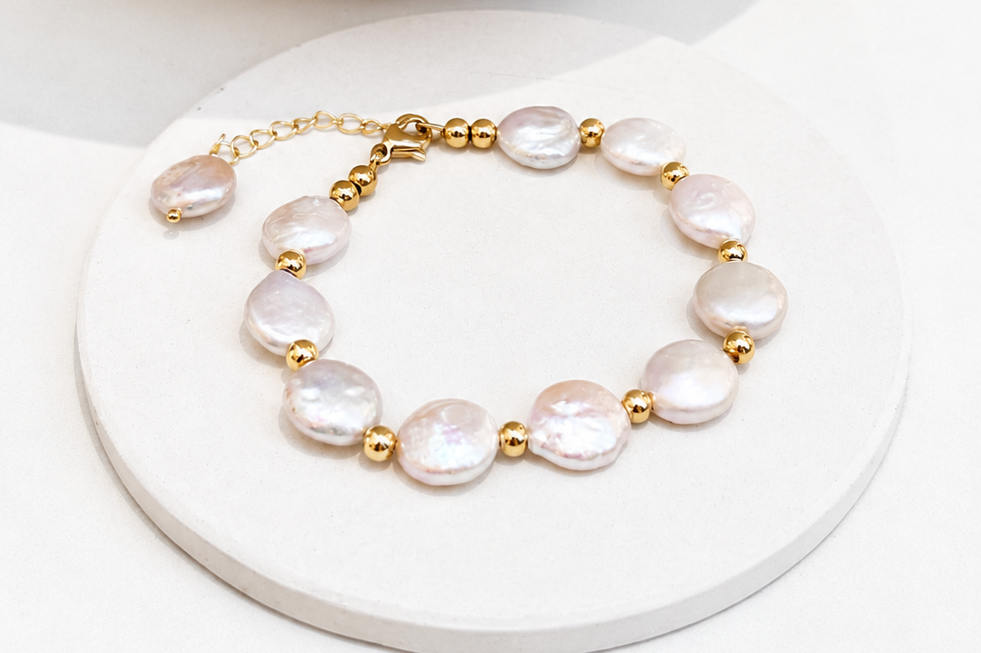 
                  
                    Freshwater Pearl Coin Bracelet
                  
                