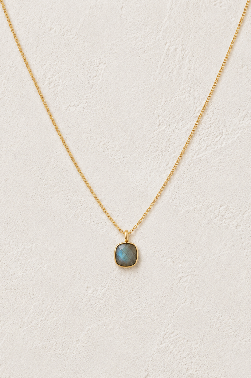 
                  
                    Labradorite Squared Necklace
                  
                