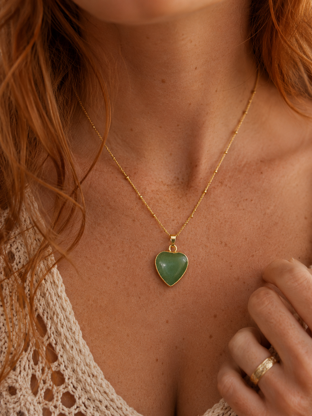 
                  
                    Green Jade Heart Necklace
                  
                