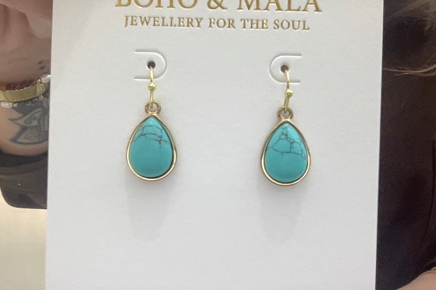 
                  
                    Aviana Turquoise Teardrop Earrings
                  
                