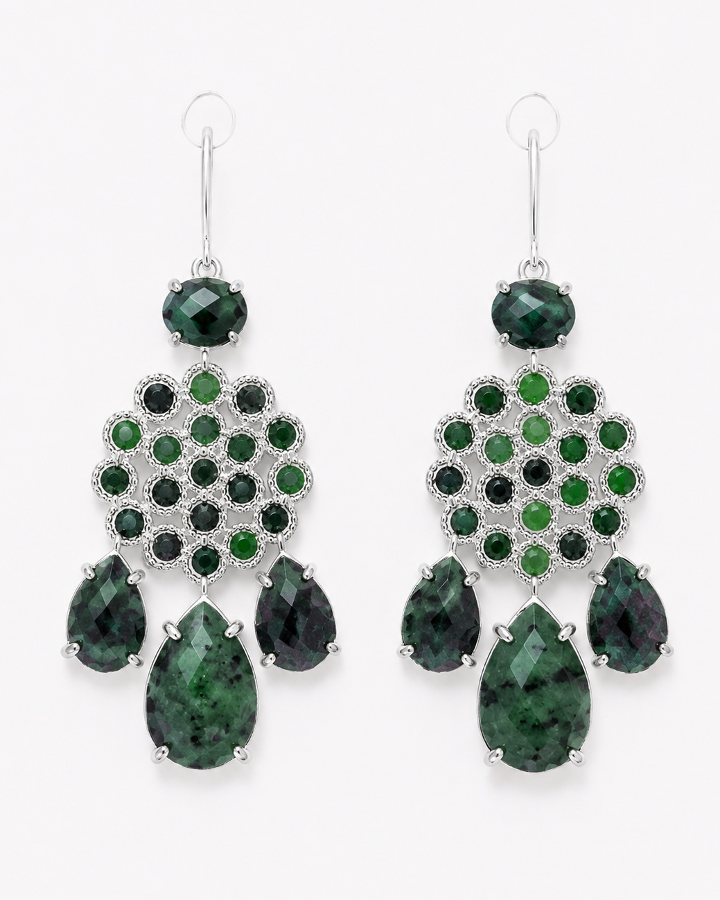 
                  
                    Soleya Silver African Turquoise – Genuine Gemstone Statement Drop Earrings
                  
                