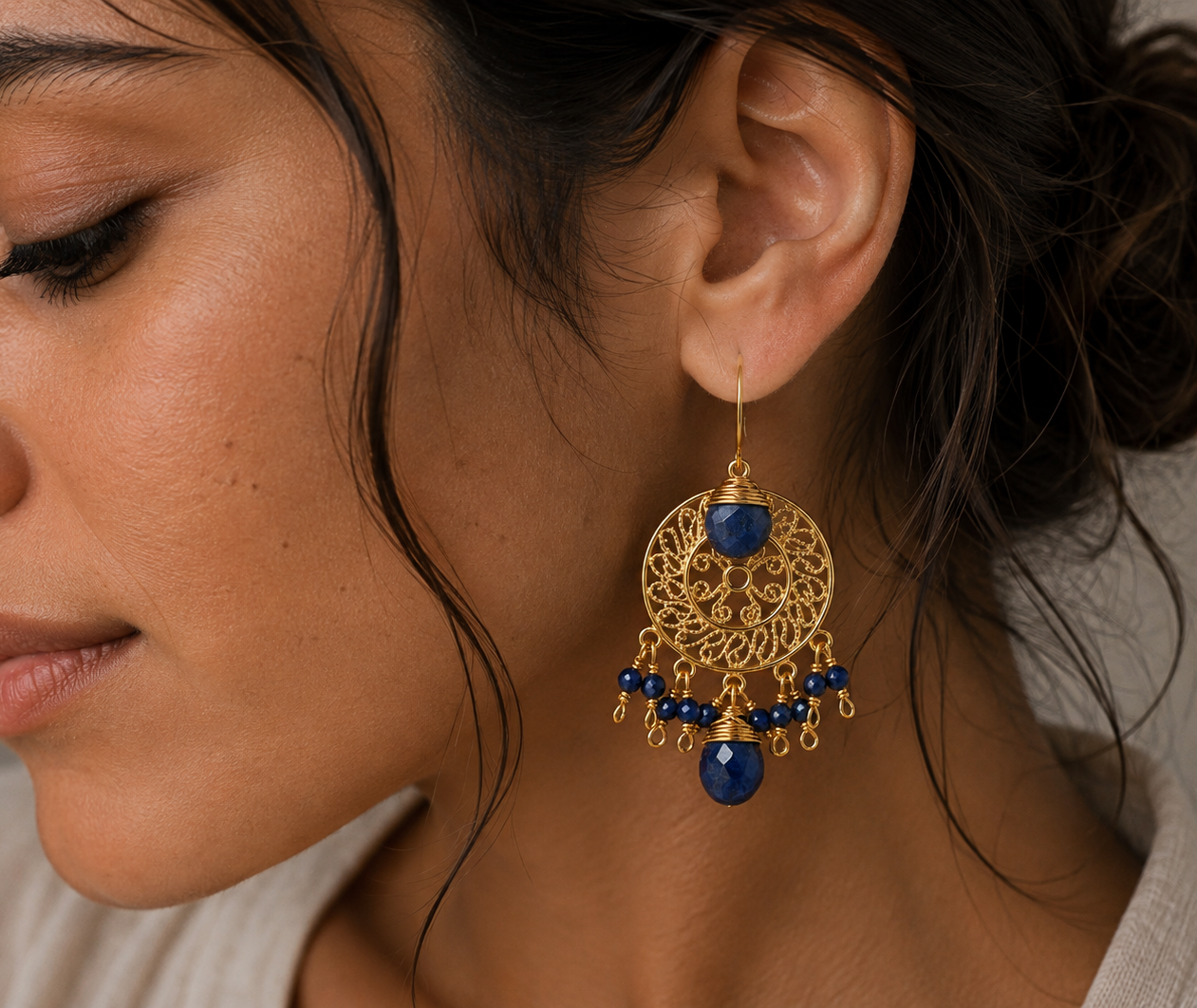 
                  
                    Lapis Lazuli Soleil Earrings
                  
                