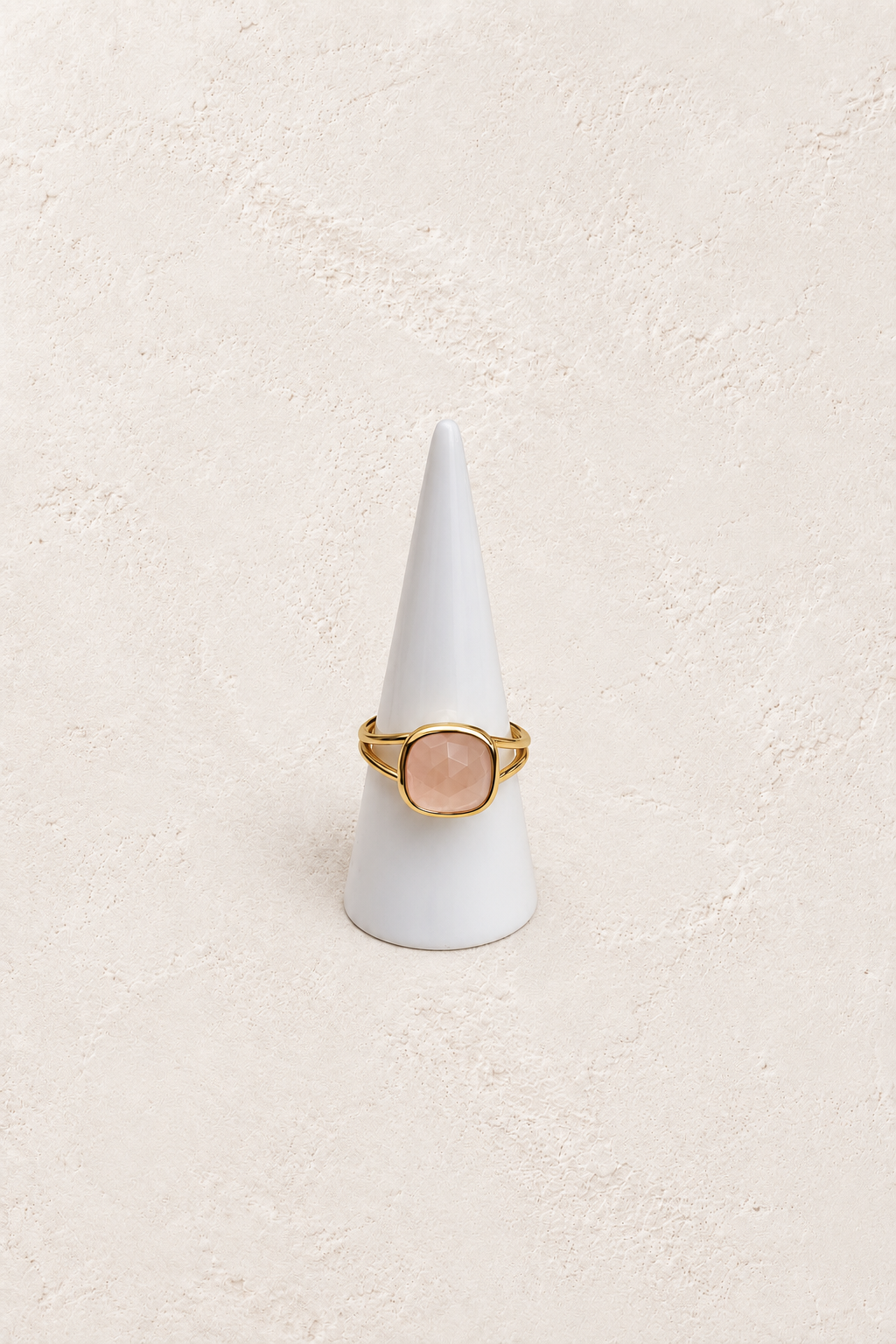
                  
                    Rose Quartz Squared Adjustable Ring
                  
                