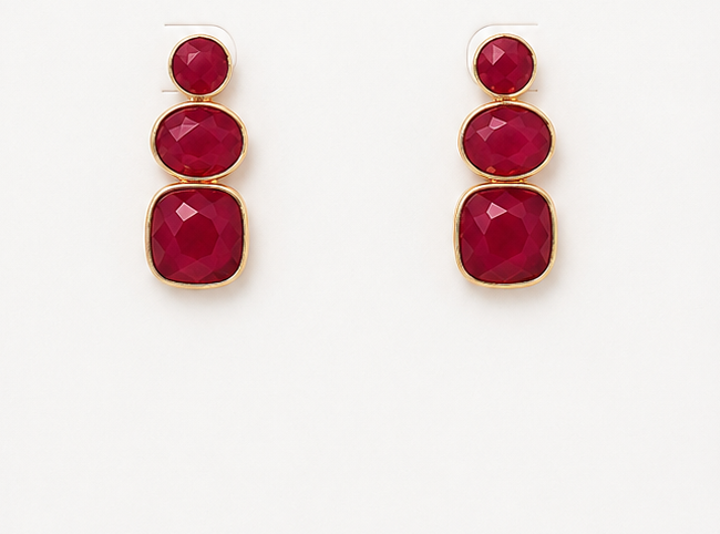 
                  
                    Solenne Red Jade - Genuine Gemstone Earrings
                  
                