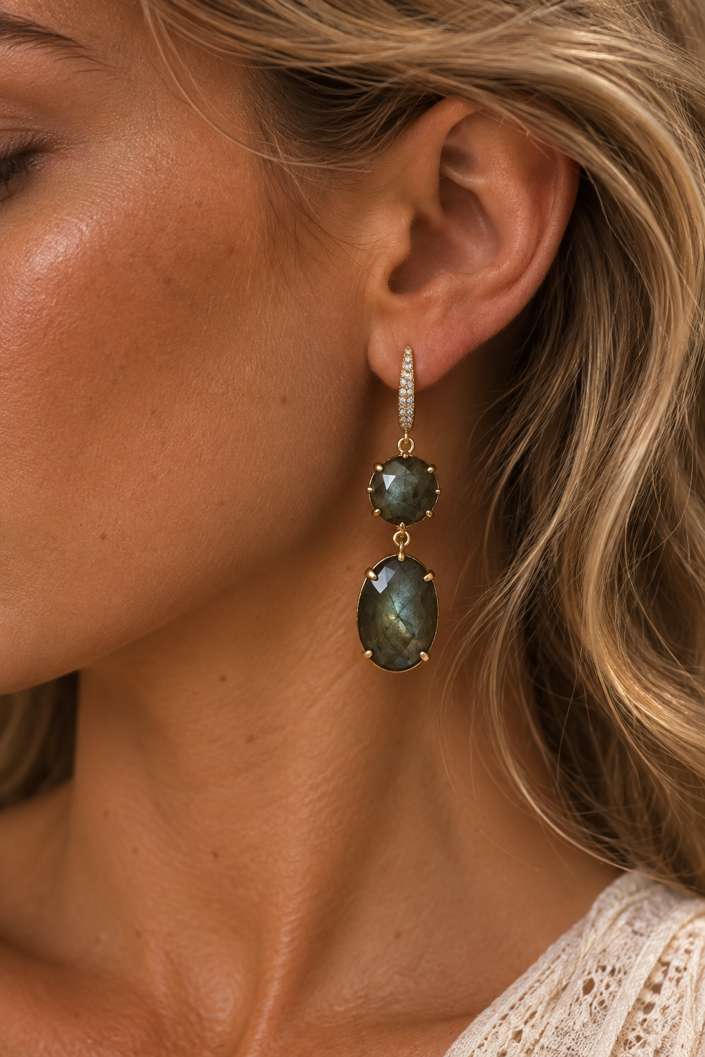 
                  
                    Labradorite Amara Earrings
                  
                