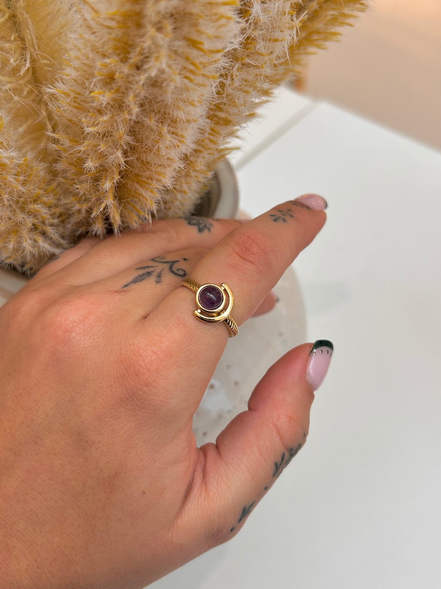 
                  
                    Small Amethyst Adjustable Ring 2
                  
                