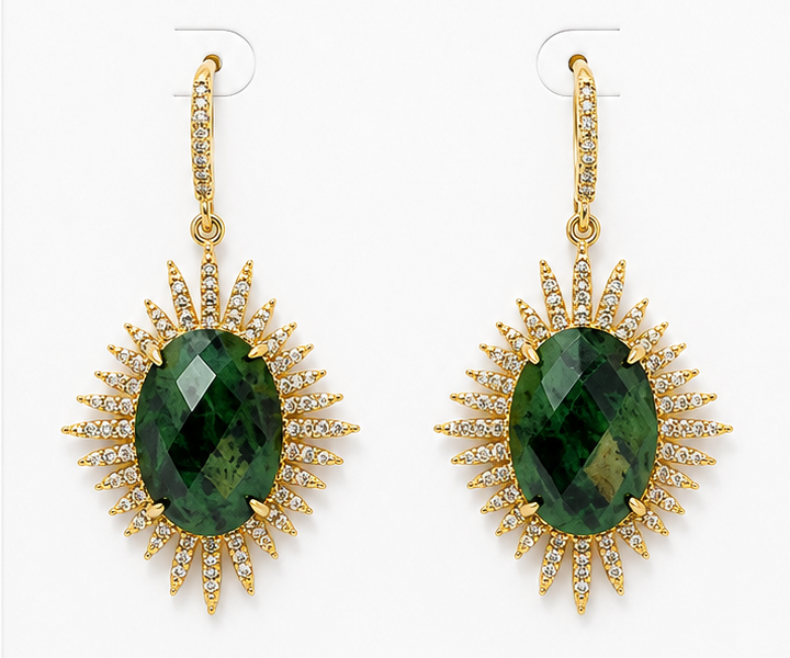 
                  
                    Astra African Turqoise – Genuine Gemstone Statement Drop Earrings
                  
                