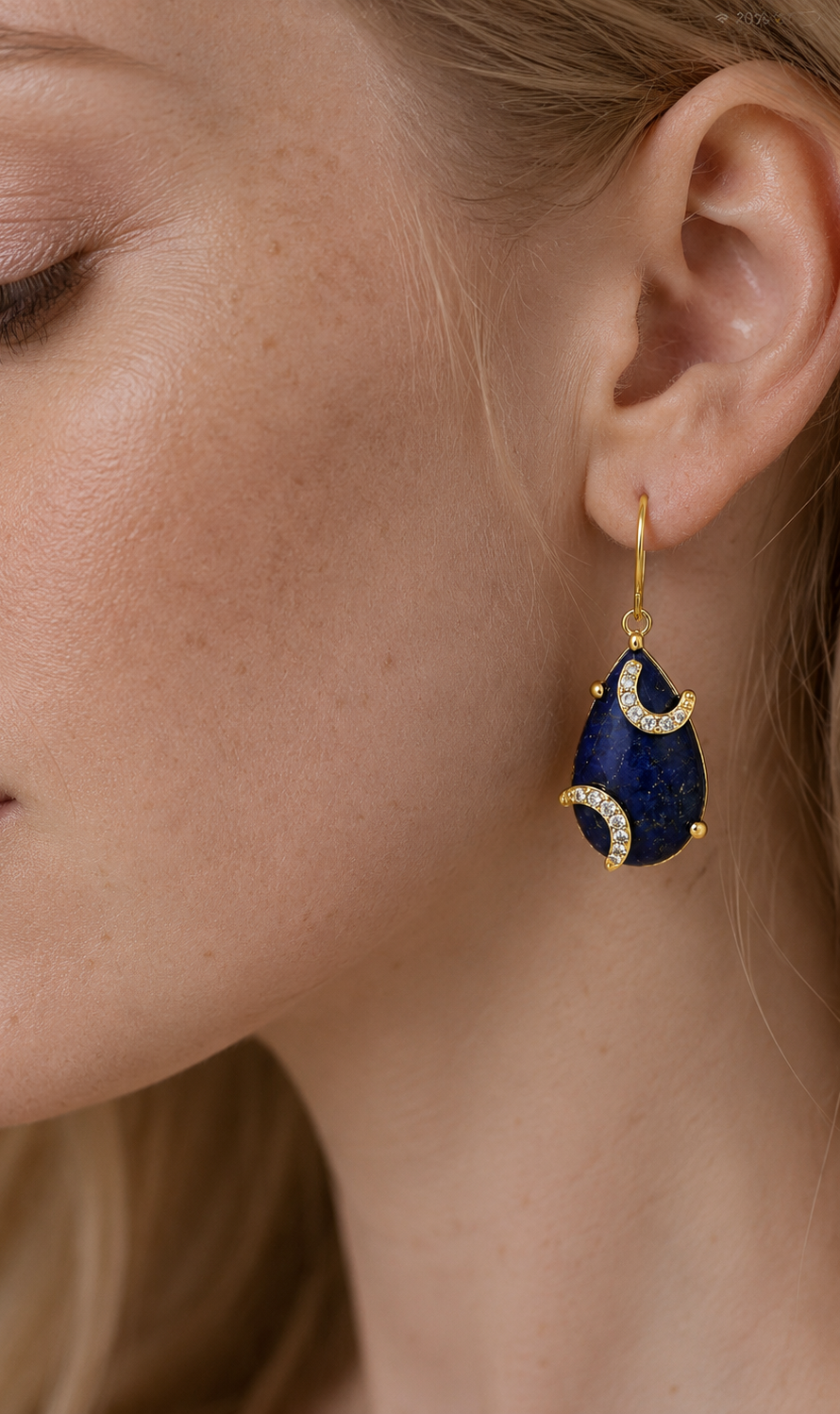 
                  
                    Lapis Lazuli Luna Earrings
                  
                