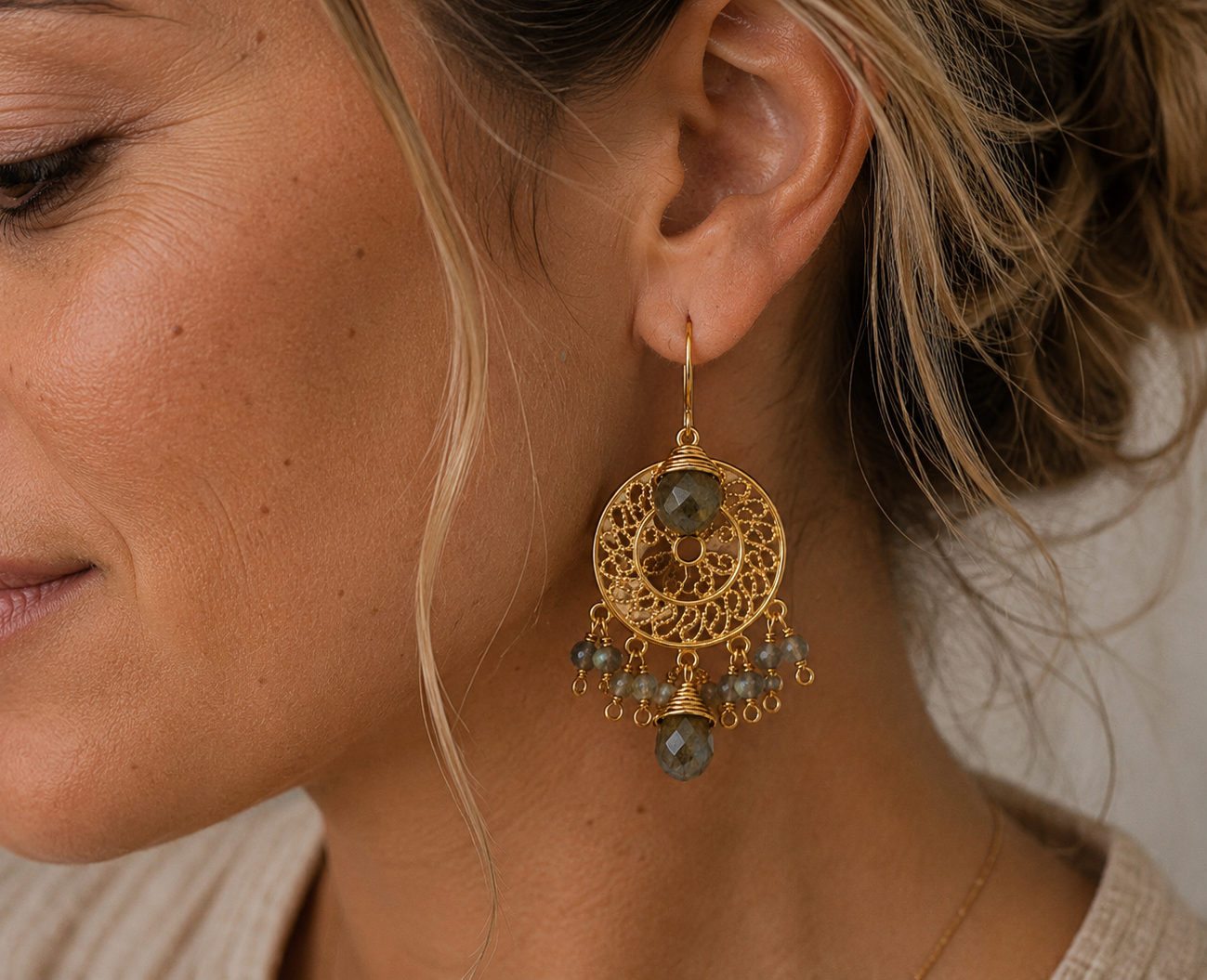 
                  
                    Labradorite Soleil Earrings
                  
                