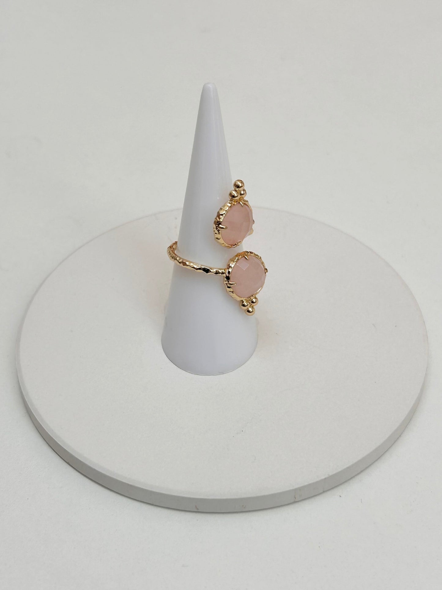 
                  
                    Rose Quartz Double Pendant Adjustable Ring
                  
                