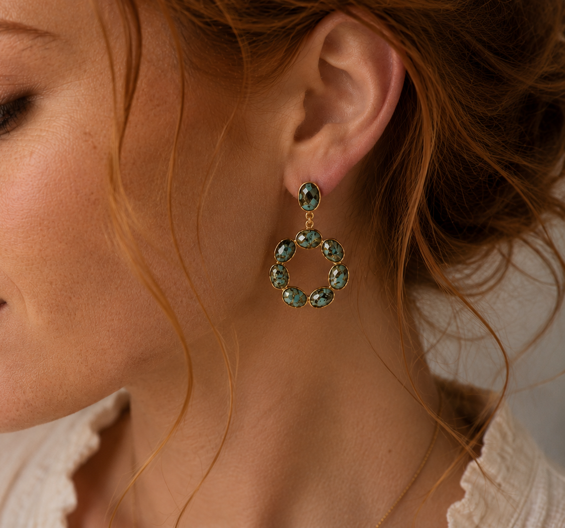 
                  
                    African Turquoise Soul Earrings
                  
                