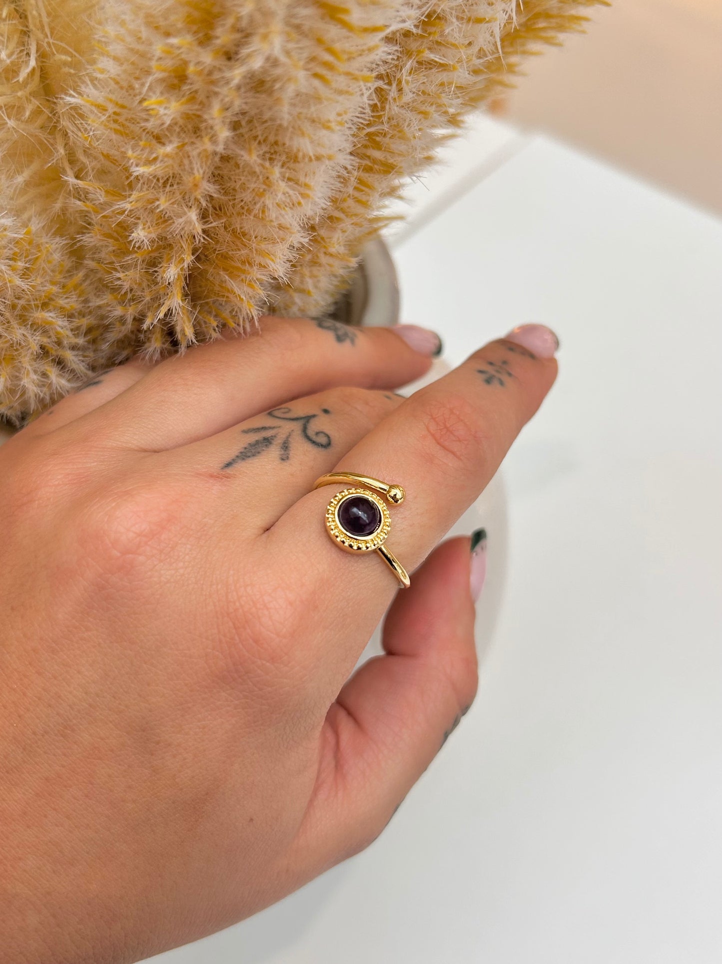 
                  
                    Small Amethyst Adjustable Ring 1
                  
                