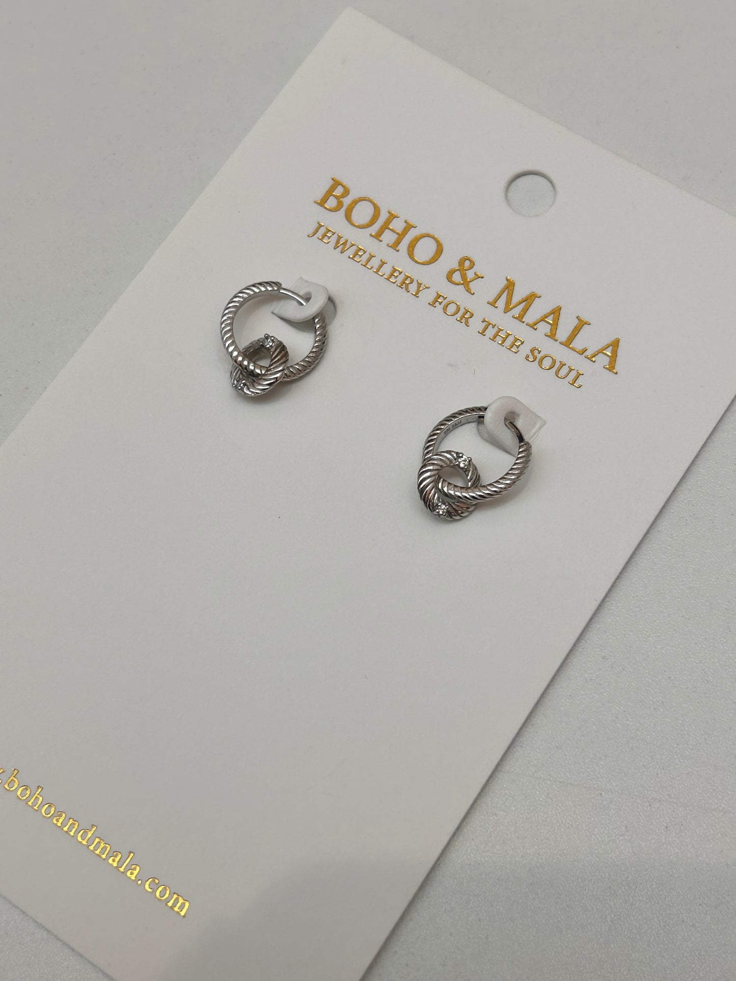 
                  
                    Tindra Silver Twisted Link Hoop Earrings - Sterling Silver
                  
                
