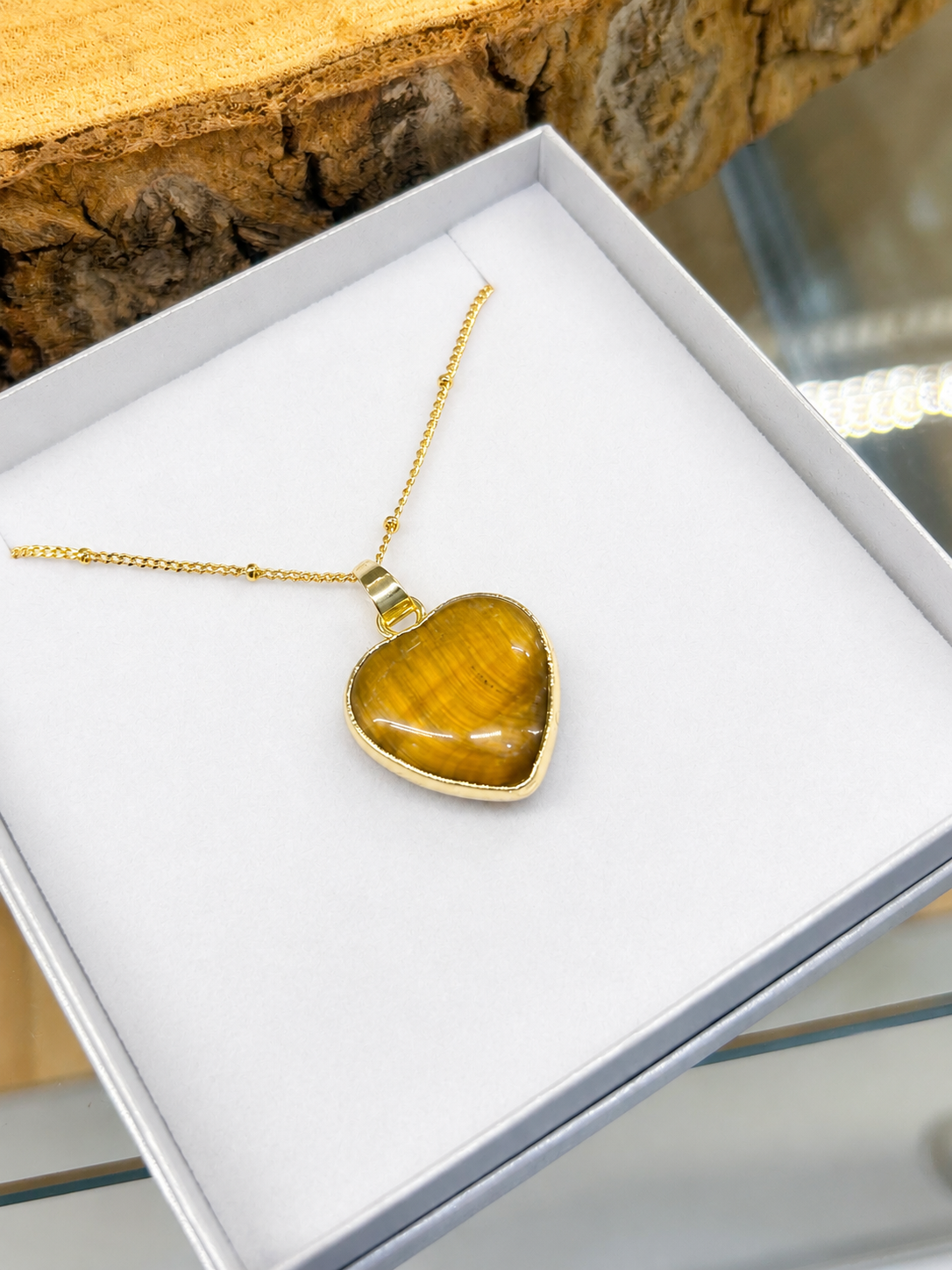 
                  
                    Tiger’s Eye Heart Necklace
                  
                