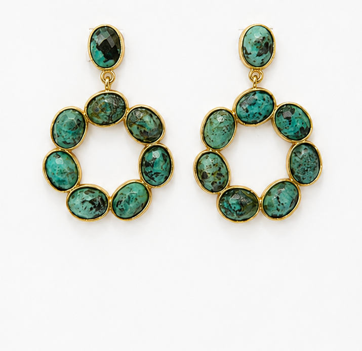 
                  
                    African Turquoise Soul Earrings
                  
                