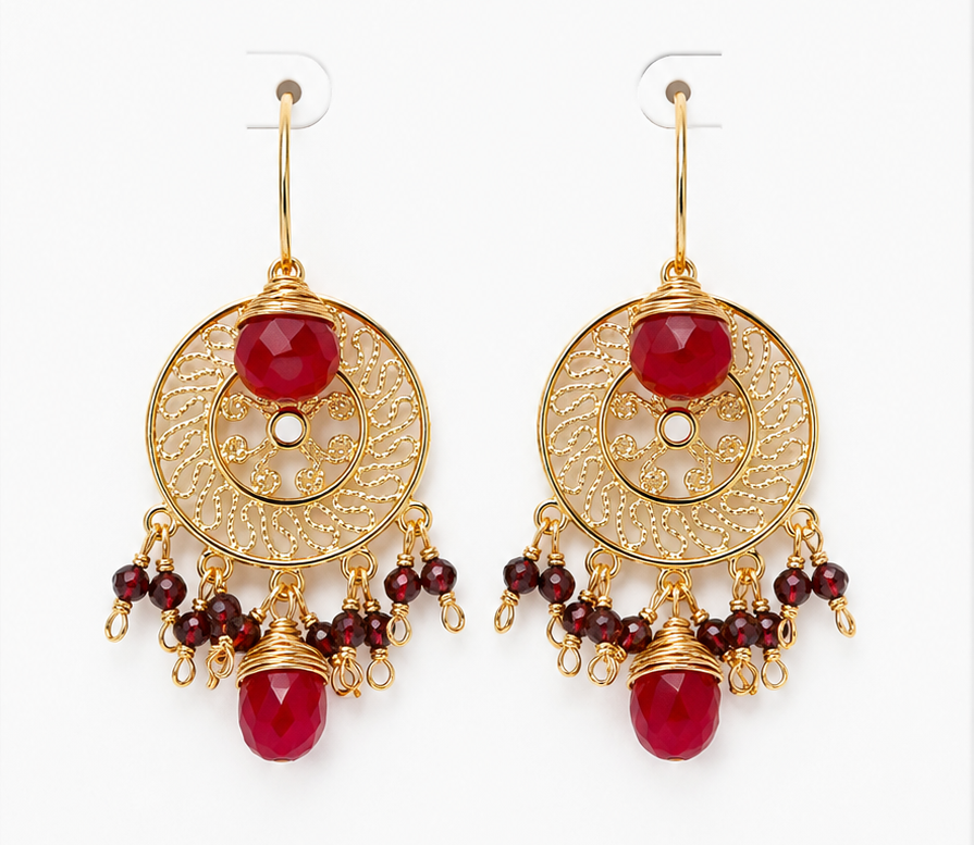 
                  
                    Red Jade Soleil Earrings
                  
                