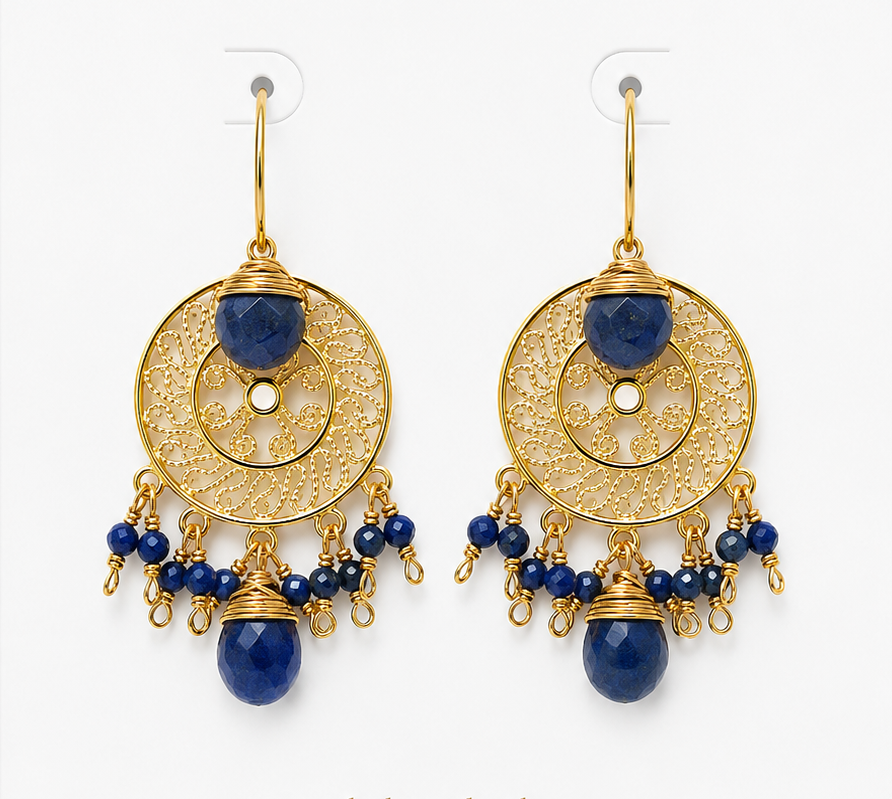 
                  
                    Lapis Lazuli Soleil Earrings
                  
                