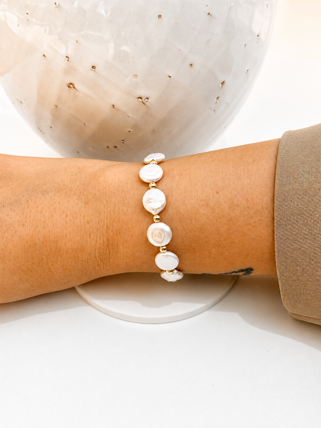 
                  
                    Freshwater Pearl Coin Bracelet
                  
                