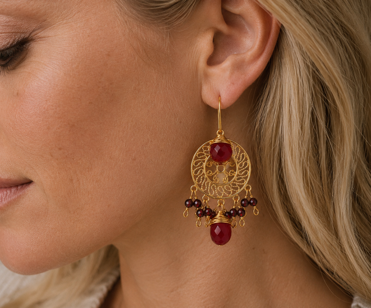 
                  
                    Red Jade Soleil Earrings
                  
                
