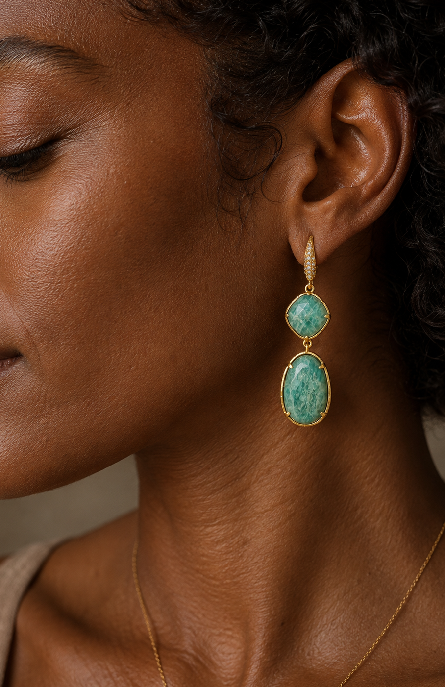 
                  
                    Amazonite Amara Earrings
                  
                