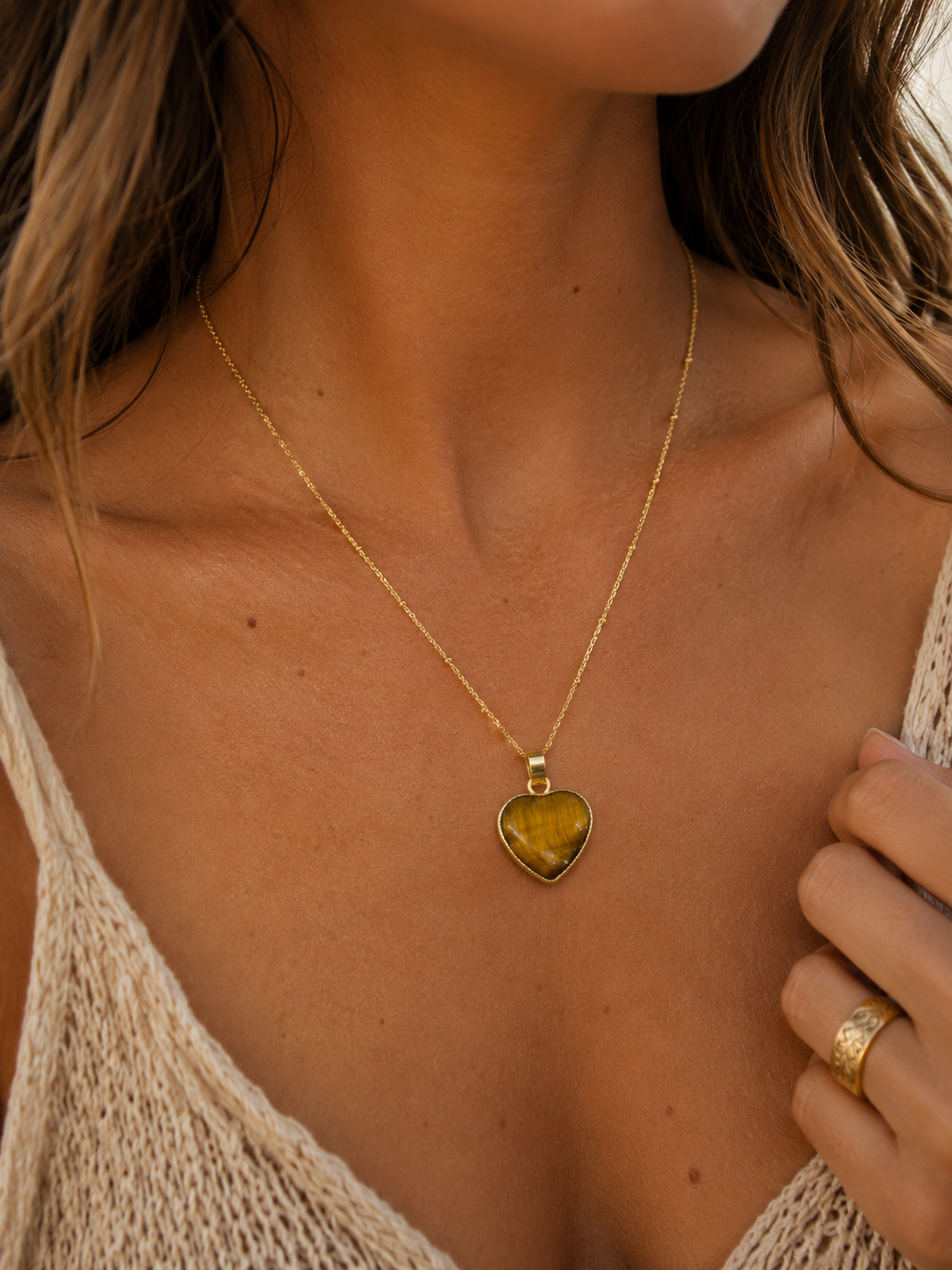 
                  
                    Tiger’s Eye Heart Necklace
                  
                