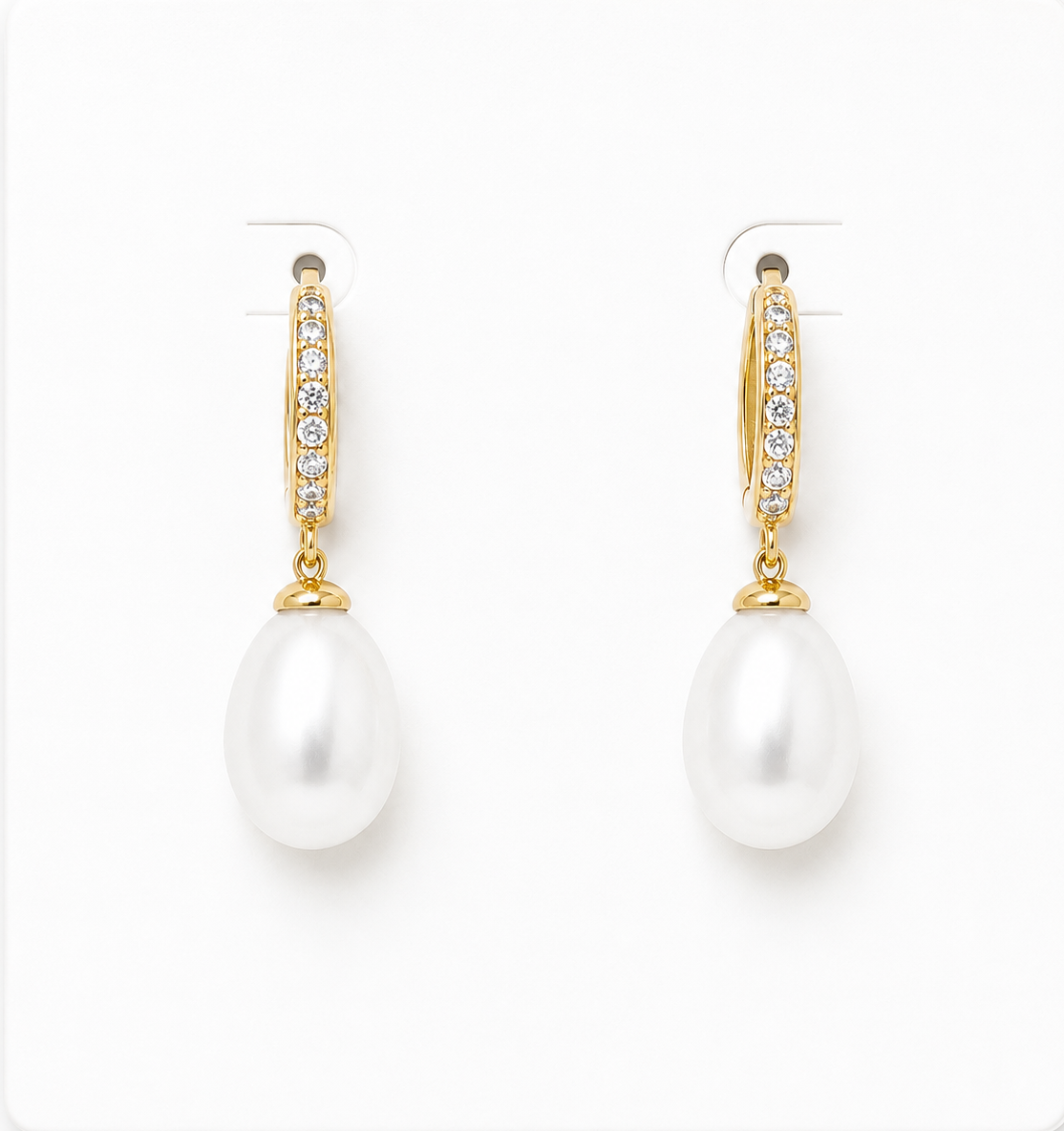 
                  
                    Pearl Lumière Hoop Earrings – Sterling Silver, Gold Plated & Genuine Freshwater Pearl
                  
                