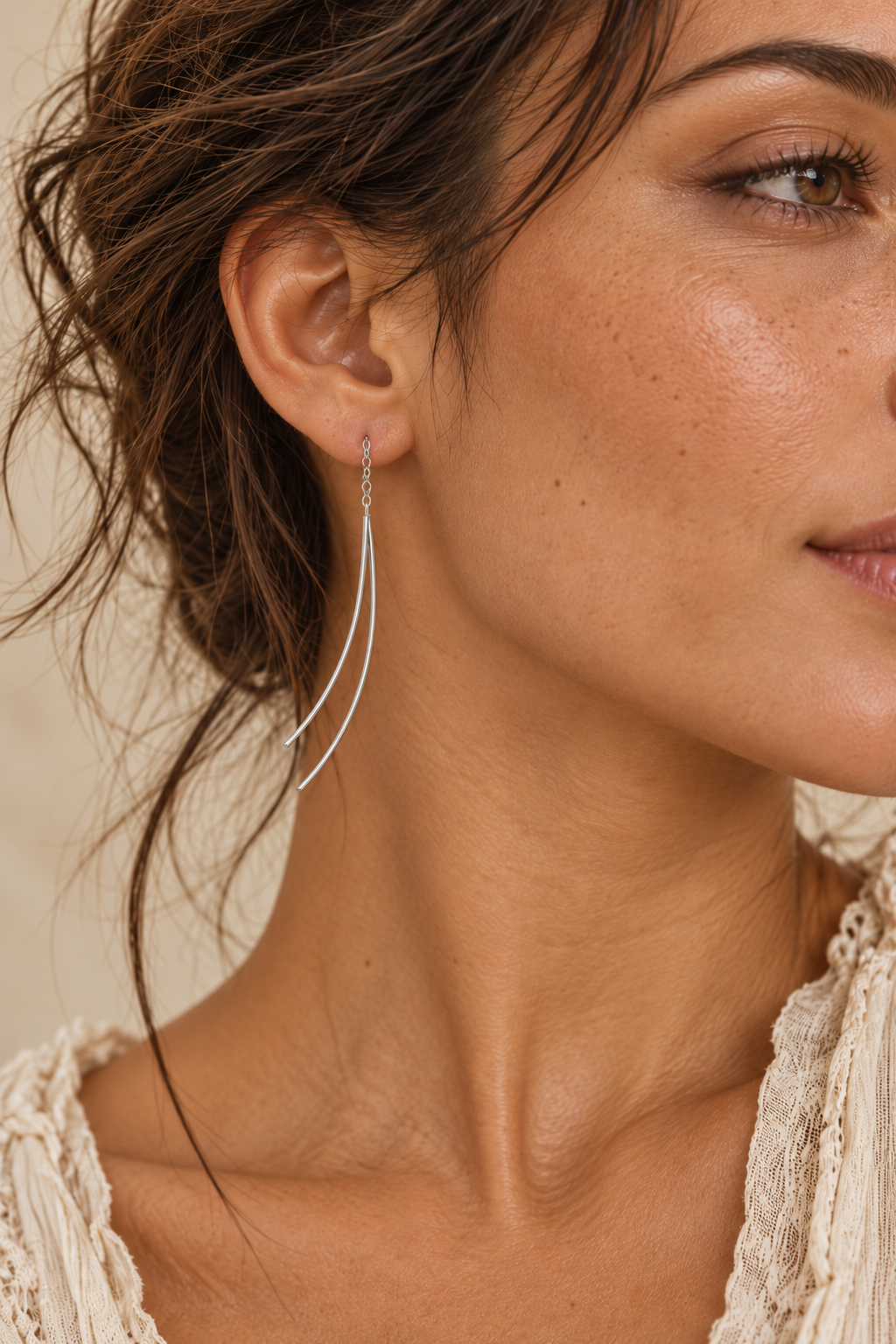 
                  
                    Vela Twin Arc Drop Earrings – Sterling Silver
                  
                