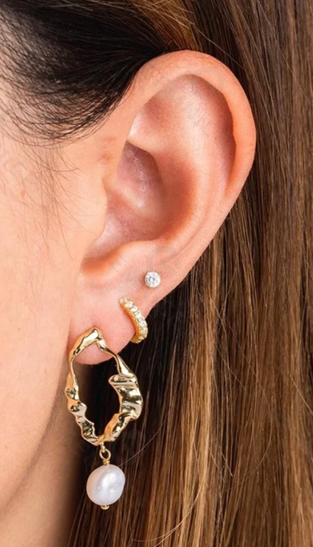 
                  
                    Amelie Organic Pearl Hoops
                  
                