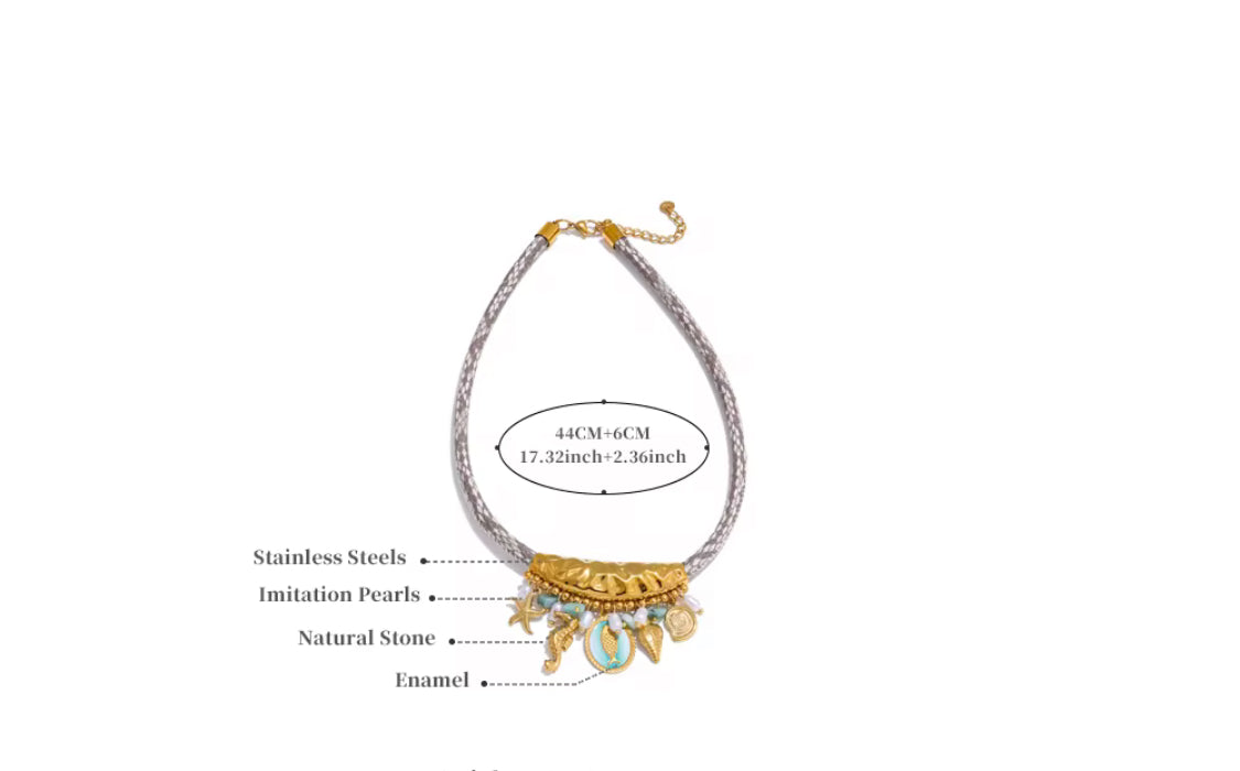 
                  
                    Gold Plated Stainless Steel Waterproof & Tarnish-Free Necklaces- Boho Jewellery For Everyday Wear
                  
                