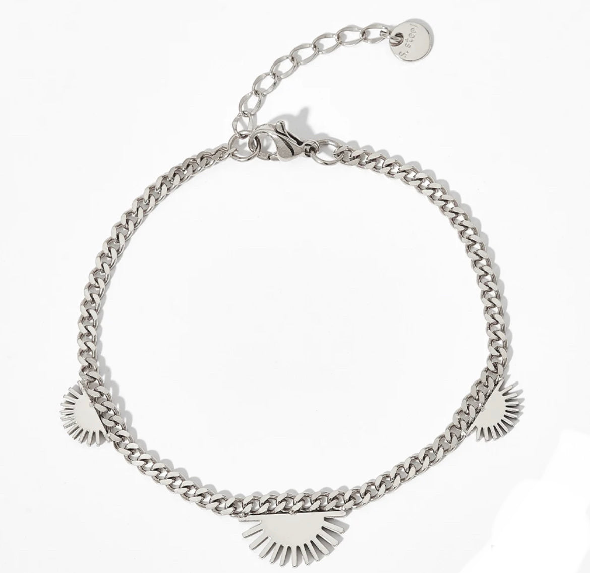 
                  
                    Silver Sunburst Charm Chain Bracelet – Boho & Mala jewellery
                  
                