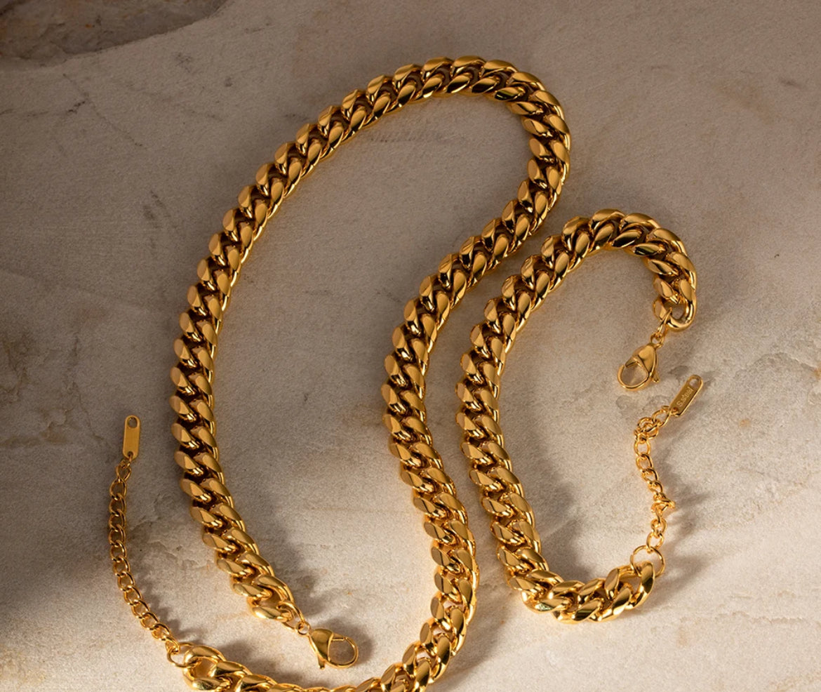
                  
                    Gold Plated Stainless Steel Waterproof & Tarnish-Free Necklaces- Boho Jewellery For Everyday Wear
                  
                