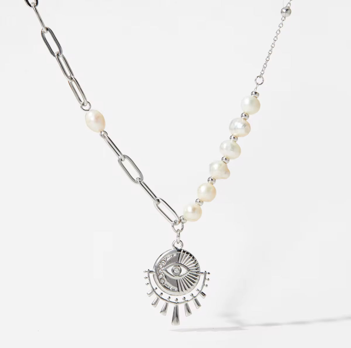 
                  
                    Silver Stainless Steel Waterproof & Tarnish-Free Necklaces- Boho Jewellery For Everyday Wear
                  
                