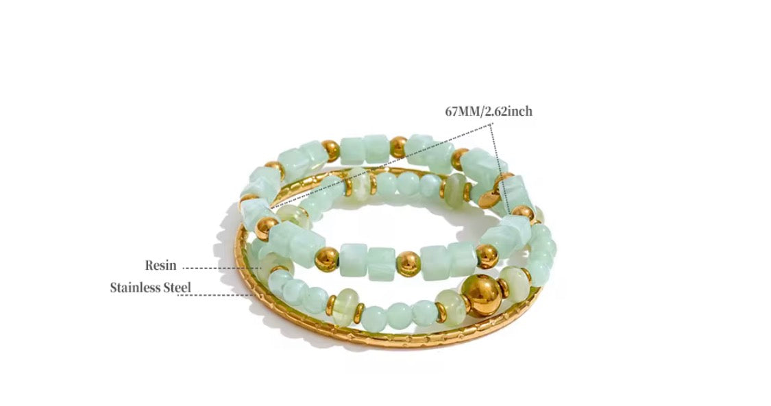 
                  
                    Ivory Glow Beaded Bracelet Stack – Boho & Mala jewellery
                  
                