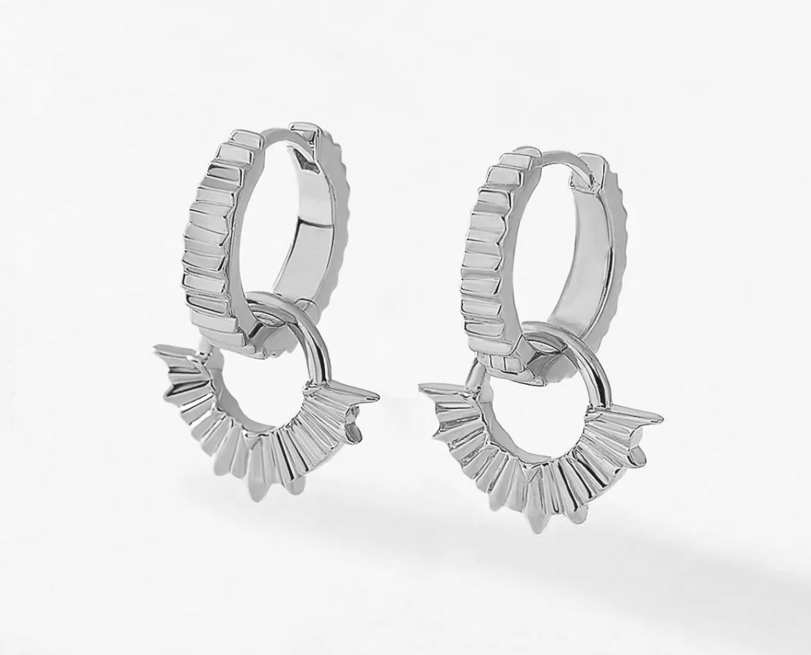 
                  
                    Boho & Mala Sterling Silver Hoop Huggie Earrings
                  
                