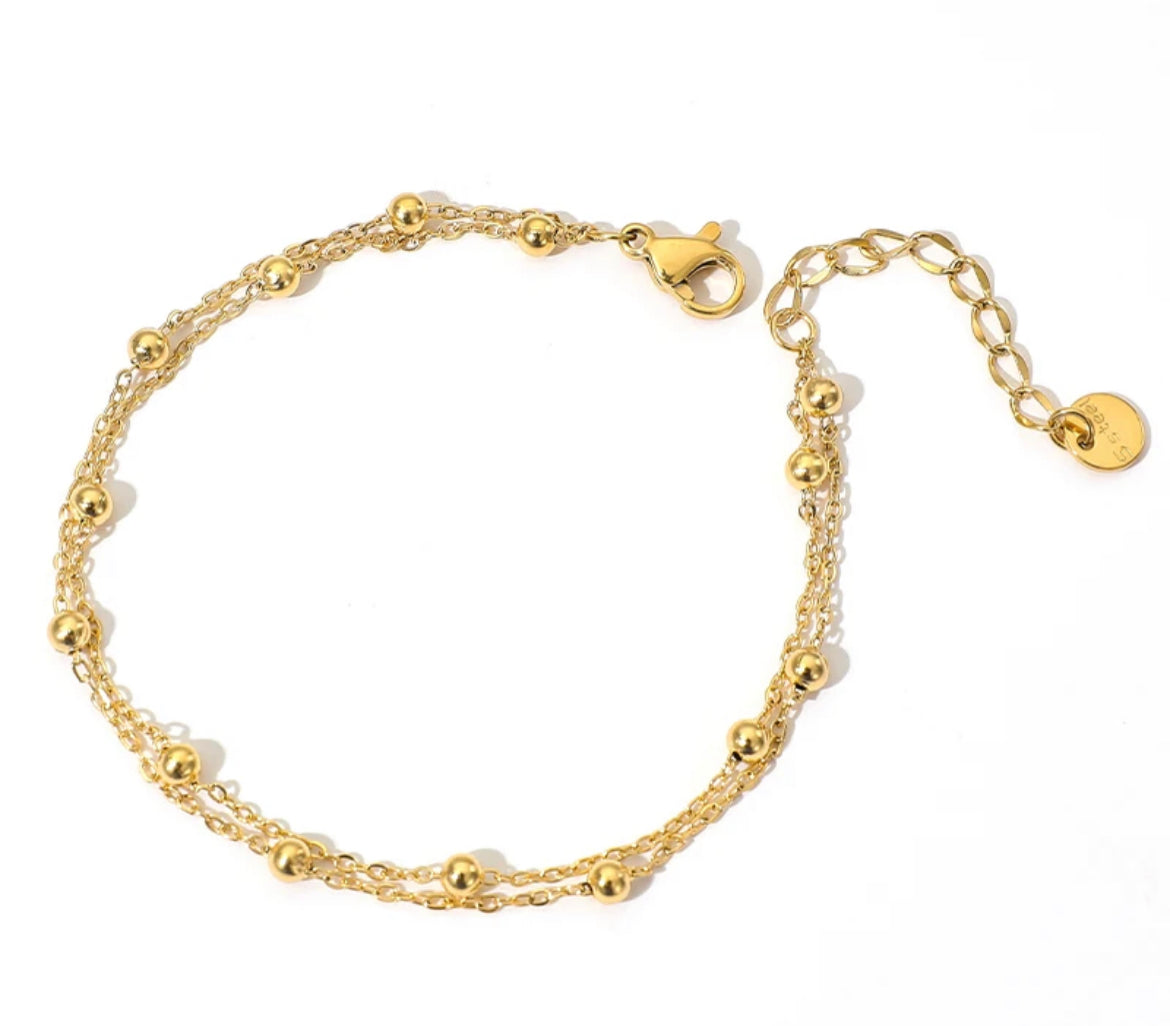 
                  
                    Gold Plated Stainless Steel Waterproof & Tarnish-Free Adjustable Anklet- Boho Jewellery For Everyday Wear
                  
                