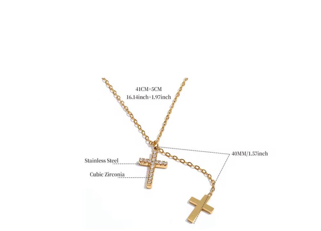 
                  
                    Double Cross Necklace
                  
                