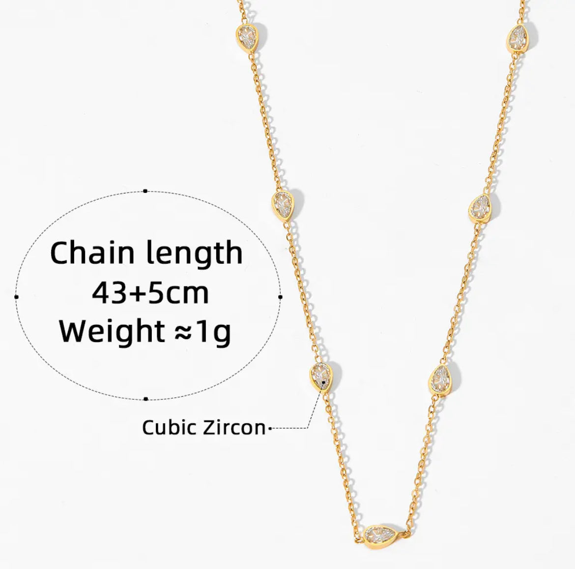 
                  
                    Colourful Zirconia Pendant Necklace | Waterproof & Tarnish-Free
                  
                